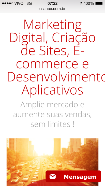 site responsivo celular
